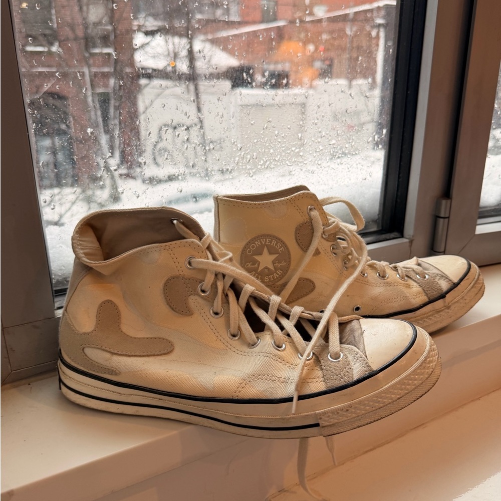 KITH Converse High-Tops in Cream and White